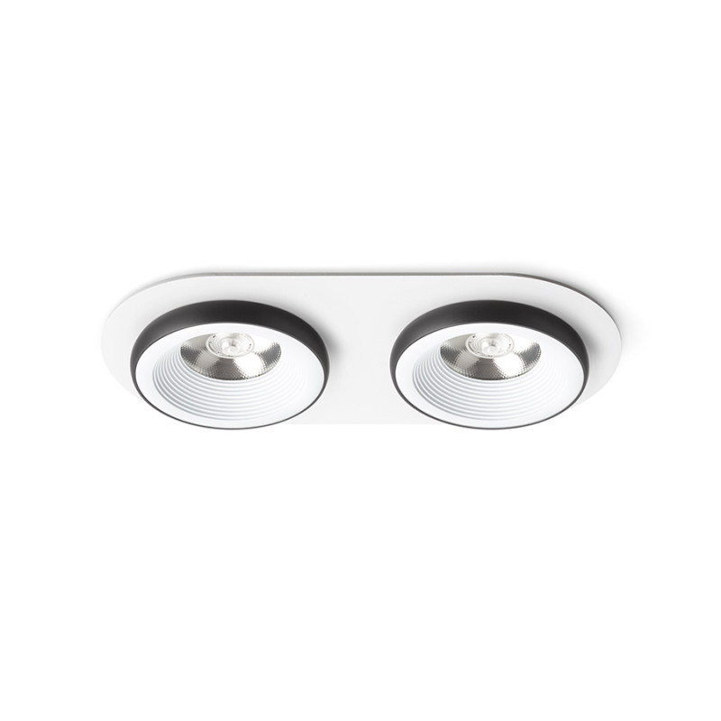 RENDL RENDL SHARM R II zápustná bílá/černá 230V LED 2x10W 24° 3000K R14572