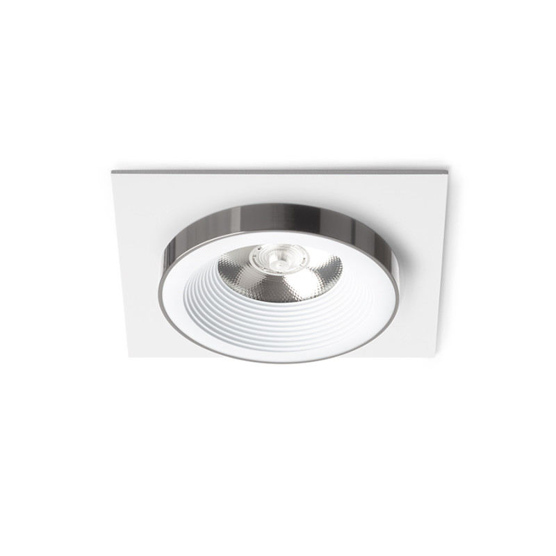 RENDL RENDL SHARM SQ I zápustná bílá černý chrom 230V LED 10W 24° 3000K R14579