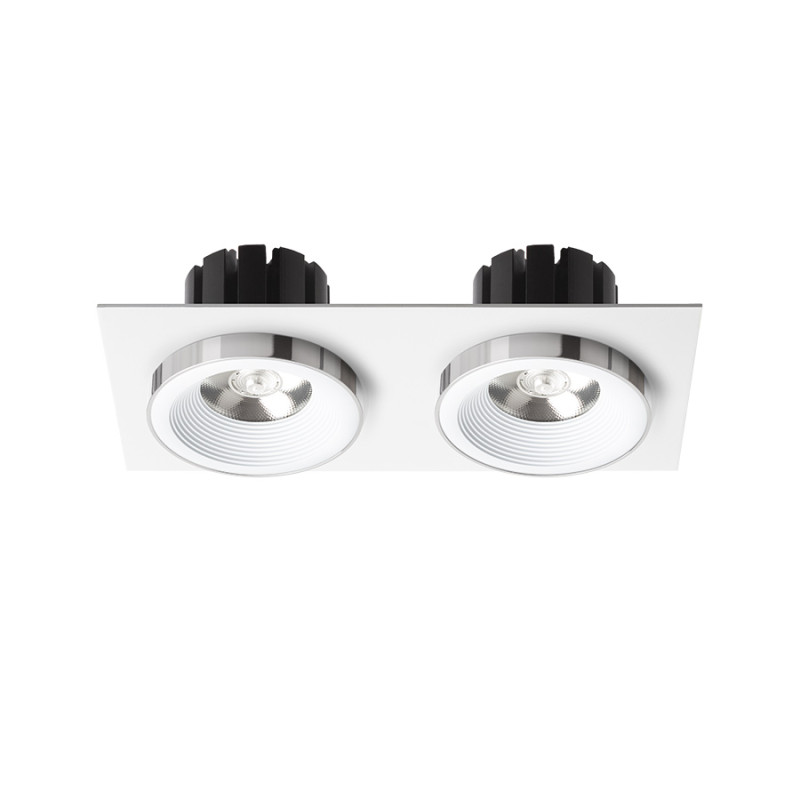 RENDL RENDL SHARM SQ II zápustná bílá chrom 230V LED 2x10W 24° 3000K R14582