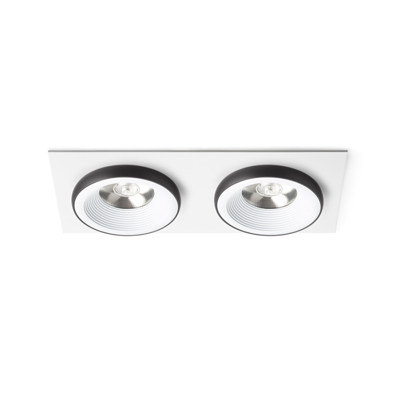 RENDL RENDL SHARM SQ II zápustná bílá/černá 230V LED 2x10W 24° 3000K R14584