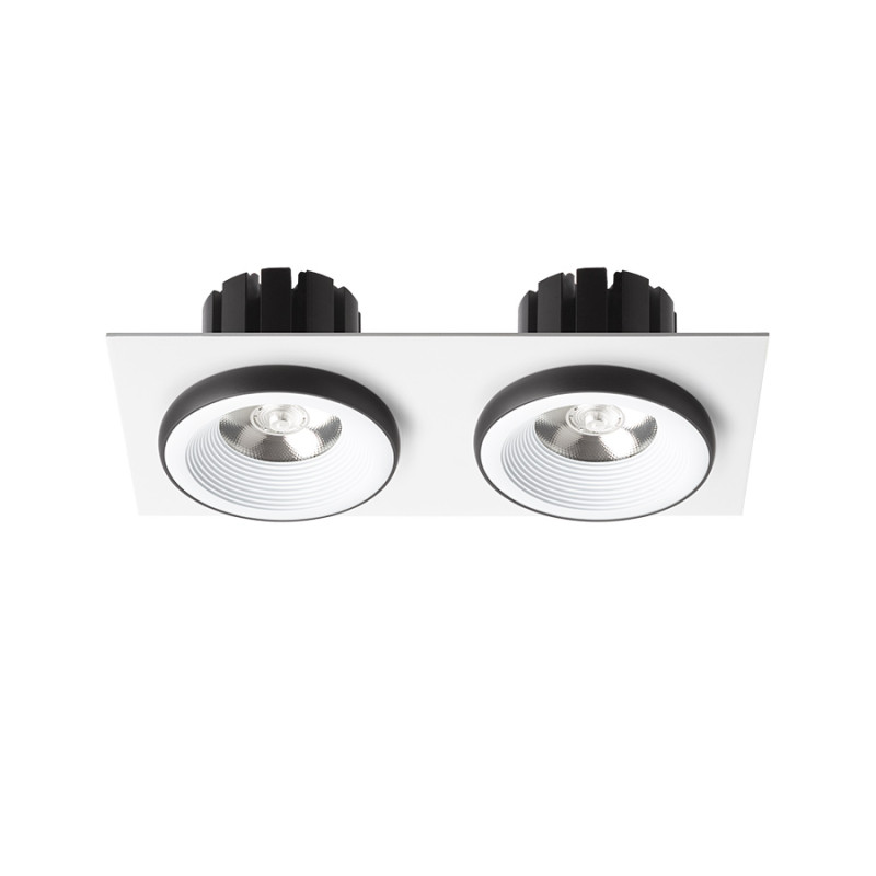 RENDL RENDL SHARM SQ II zápustná bílá/černá 230V LED 2x10W 24° 3000K R14584