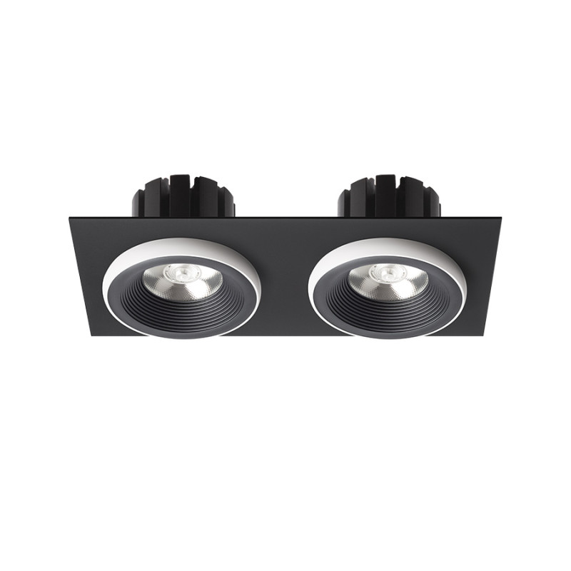 RENDL RENDL SHARM SQ II zápustná černá/bílá 230V LED 2x10W 24° 3000K R14585