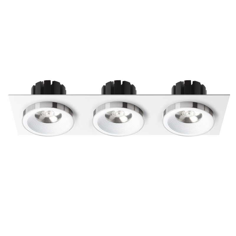 RENDL RENDL SHARM SQ III zápustná bílá chrom 230V LED 3x10W 24° 3000K R14586