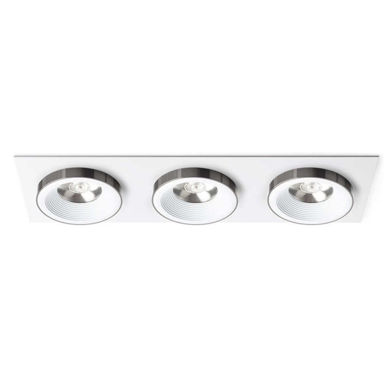 RENDL RENDL SHARM SQ III zápustná bílá černý chrom 230V LED 3x10W 24° 3000K R14587