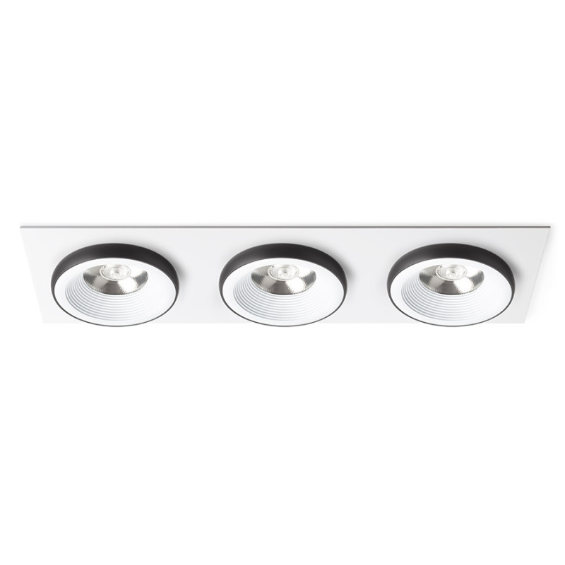 RENDL RENDL SHARM SQ III zápustná bílá/černá 230V LED 3x10W 24° 3000K R14588