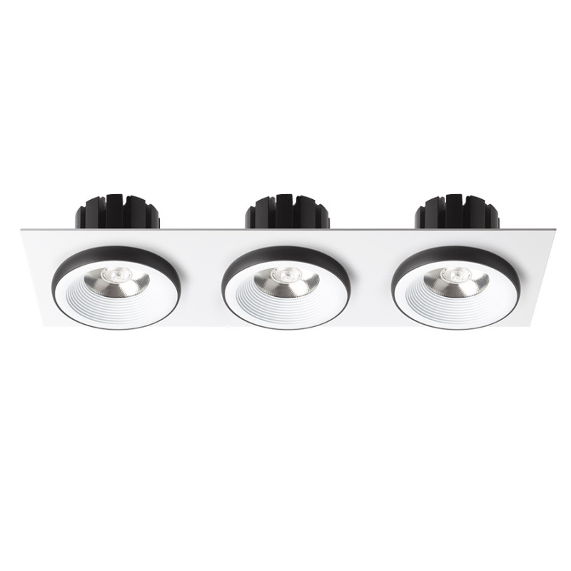 RENDL RENDL SHARM SQ III zápustná bílá/černá 230V LED 3x10W 24° 3000K R14588
