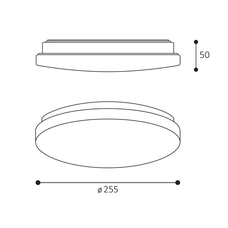 LED2 JOTA II 26, W DALI/PUSH 12W 3000K/4000K 1470151D