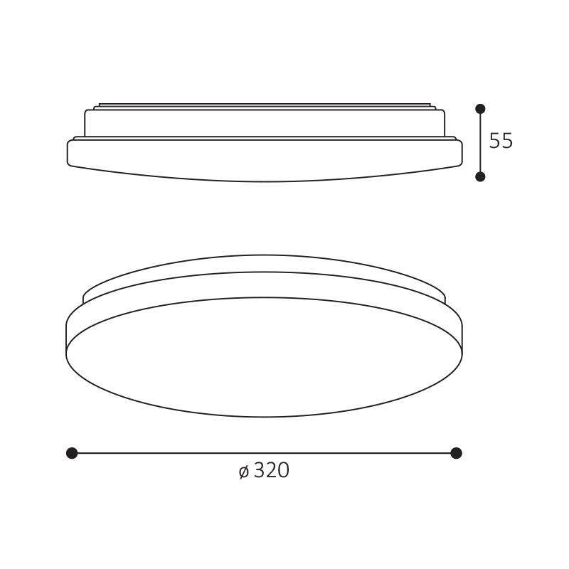 LED2 JOTA II 33, W DALI/PUSH 18W 3000K/4000K 1470251D