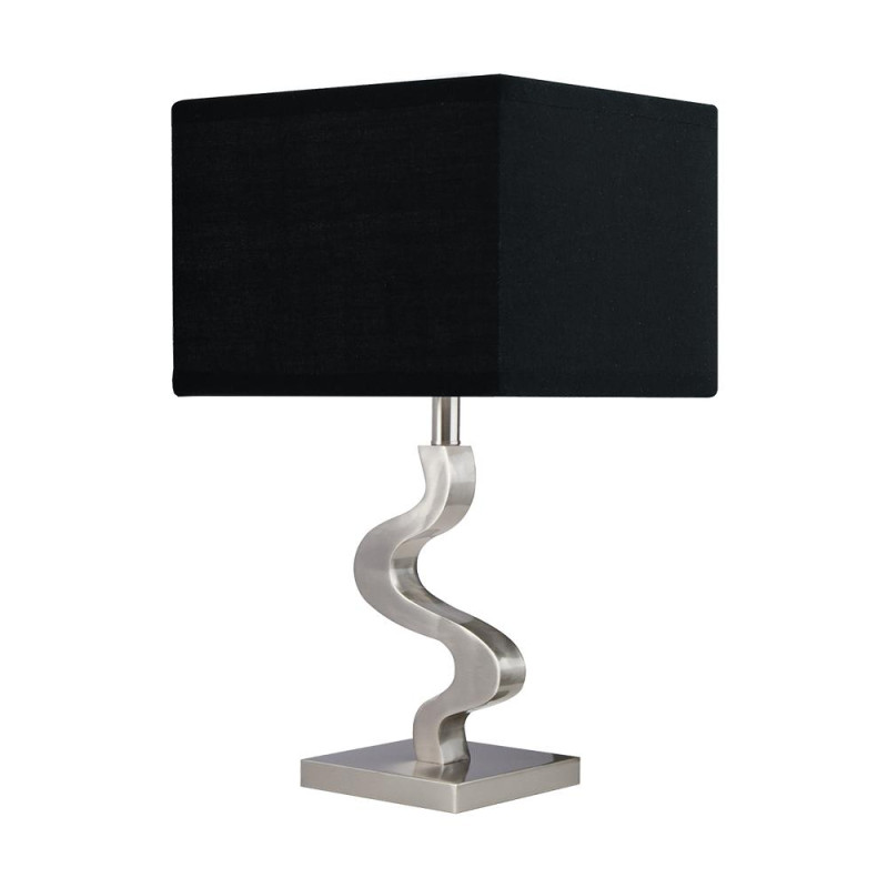 PREZENT ELLASTICA 1xE27/60W,NS/BLACK, TABLE