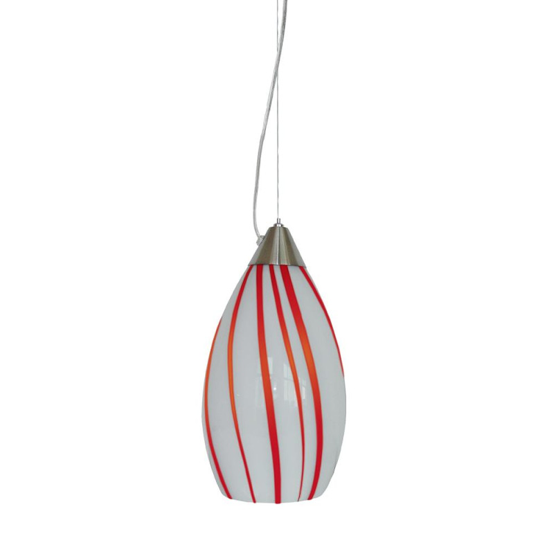 PREZENT AXIA 1xE27/60W, WHITE-RED STRIPES