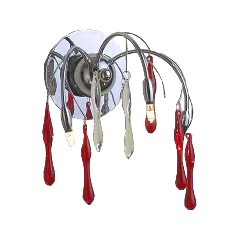 PREZENT SALYX 3xG4/20W, CHROME/RED, WALL