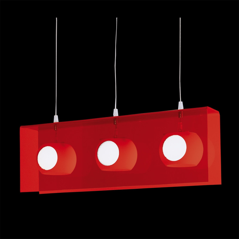 LUXERA FEDRA 3xG9/40W, TRANSPARENT RED