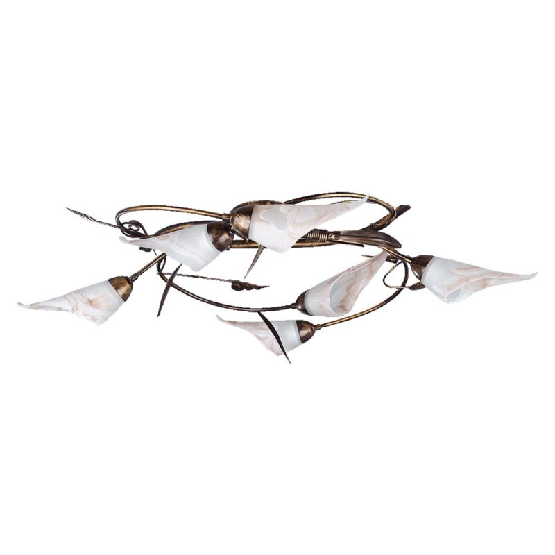 PREZENT PRIMA 6xE14/40W, ANTIQUE BROWN, CEILING