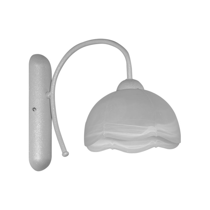 PREZENT ZEKO 1xE27/60W, WHITE, SILVER, WALL