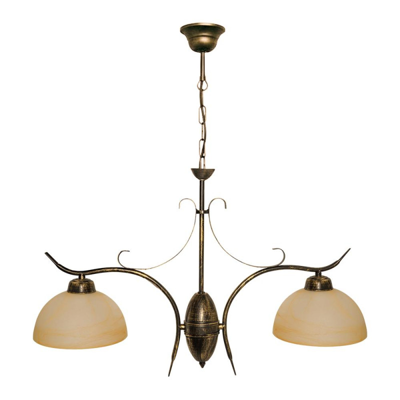 PREZENT LUNA 2xE27/60W, ANT.BROWN/ALABAS,PENDANT