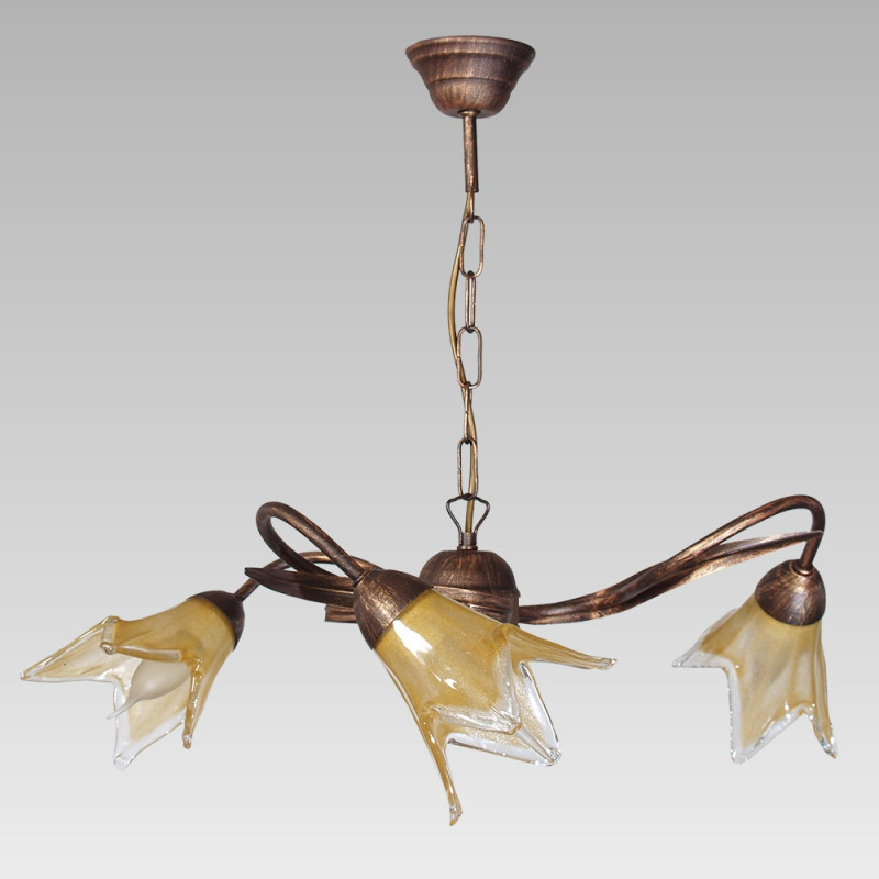 PREZENT WERA 3xE14/40W, ANTIQUE BROWN, PENDANT 