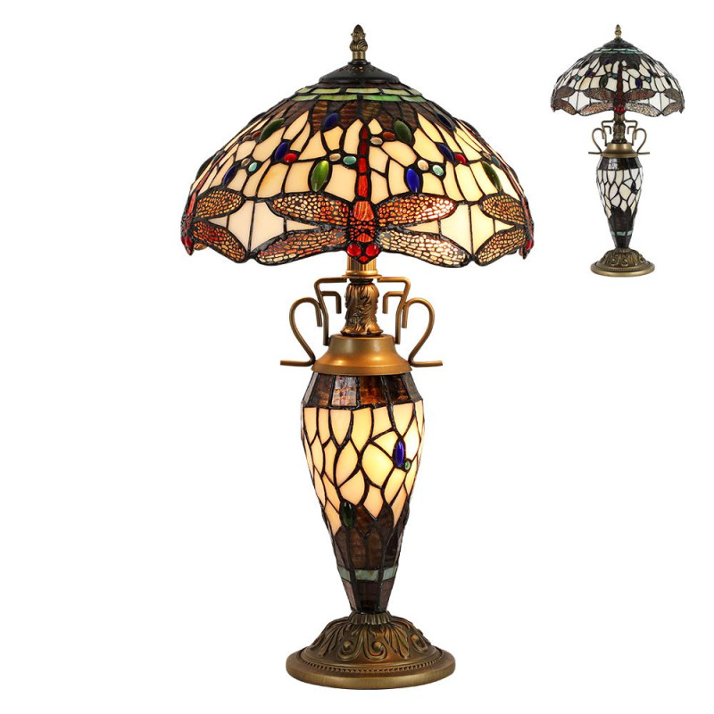 PREZENT TIFFANY XXII.2xE27/60W,1xE14/7W,TABLEBIG