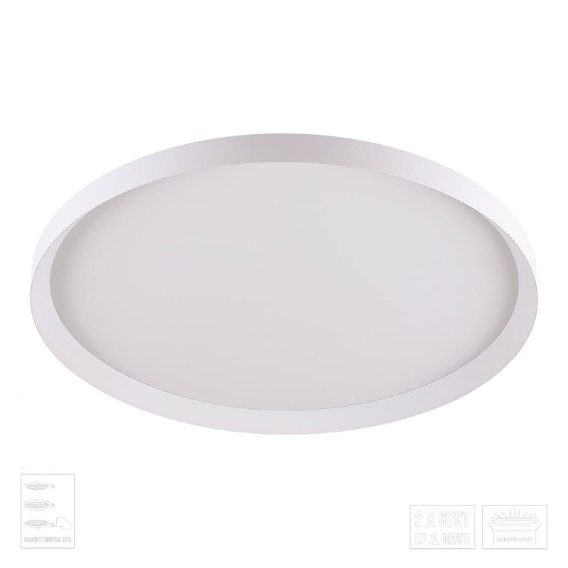 LUXERA ADRA LED/42W+13W,3000-6000K, WHITE