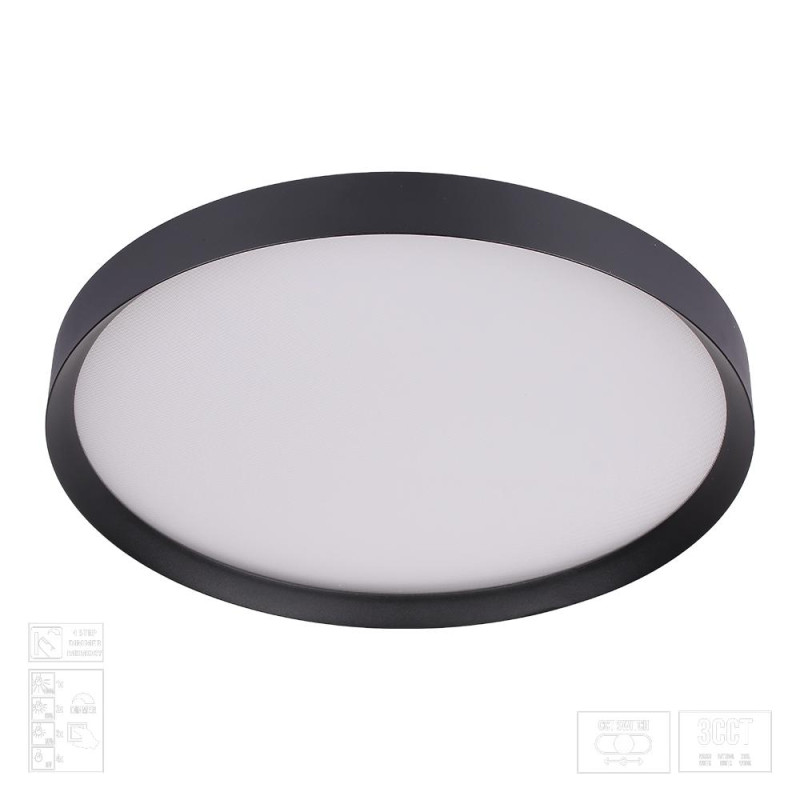LUXERA MAYSA LED/72W,3000-6000K, BLACK