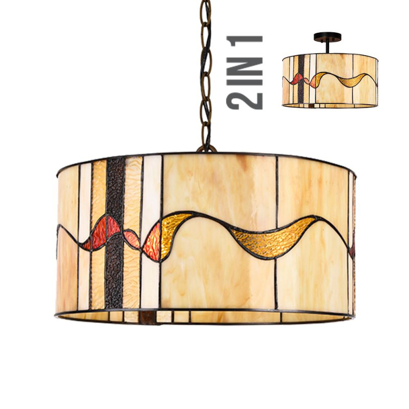 PREZENT TIFFANY XI. 2xE27/60W, PENDANT/CEILING