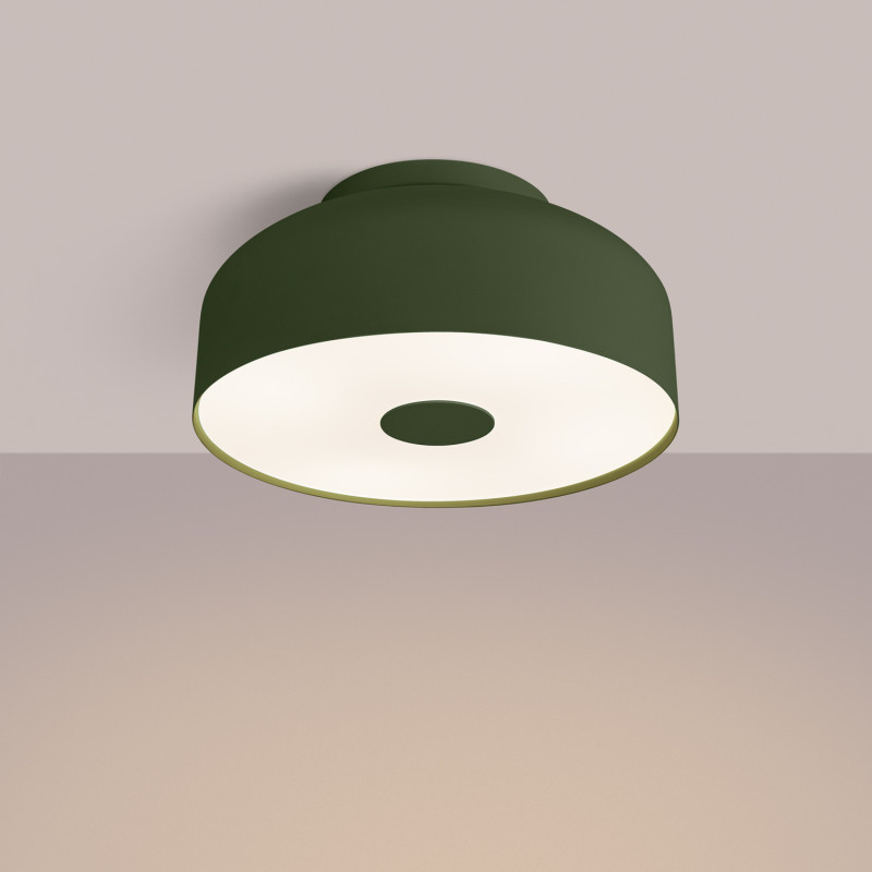 Sollux Stropné svietidlo OMIQ olivovo zelené