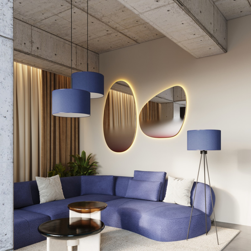 Sollux Stojacia lampa NEVIA navy