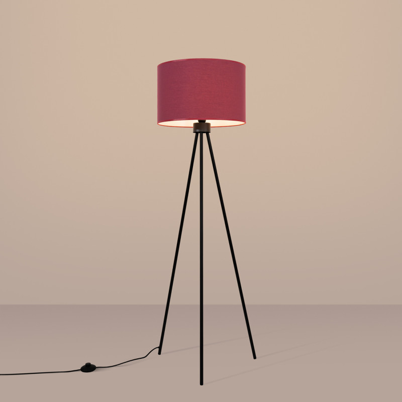 Sollux Stojacia lampa NEVIA bordová