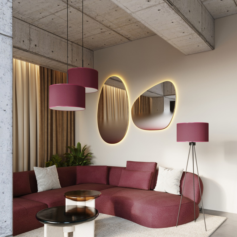 Sollux Stojacia lampa NEVIA bordová