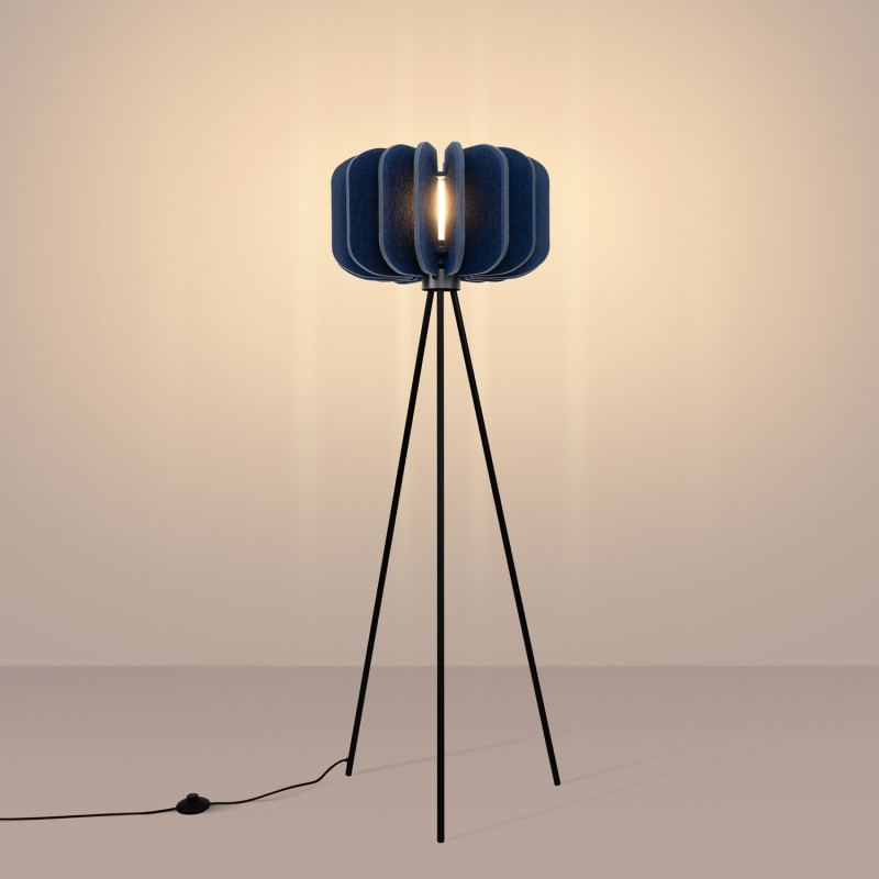 Sollux Stojacia lampa MULA 45 navy