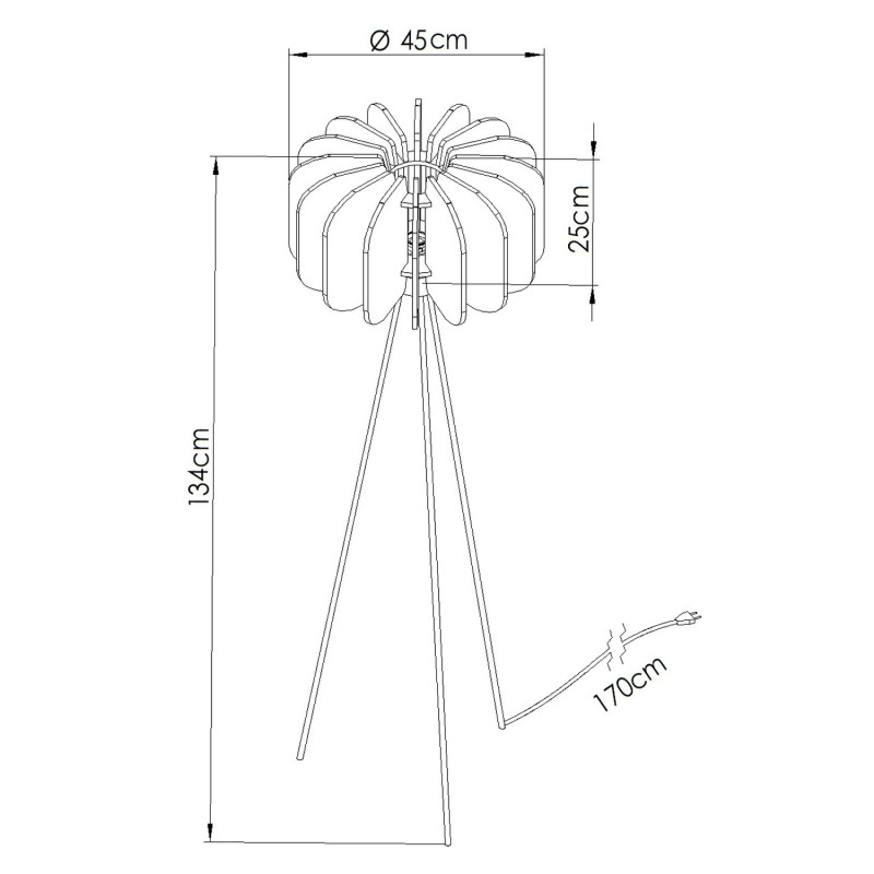 Sollux Stojacia lampa MULA 45 navy