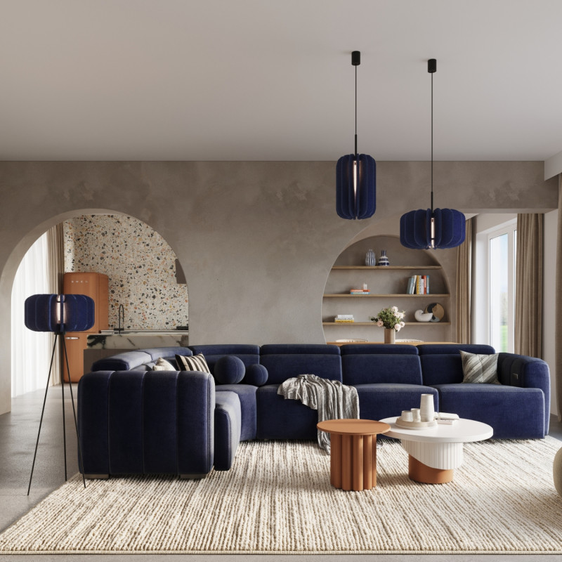 Sollux Stojacia lampa MULA 45 navy