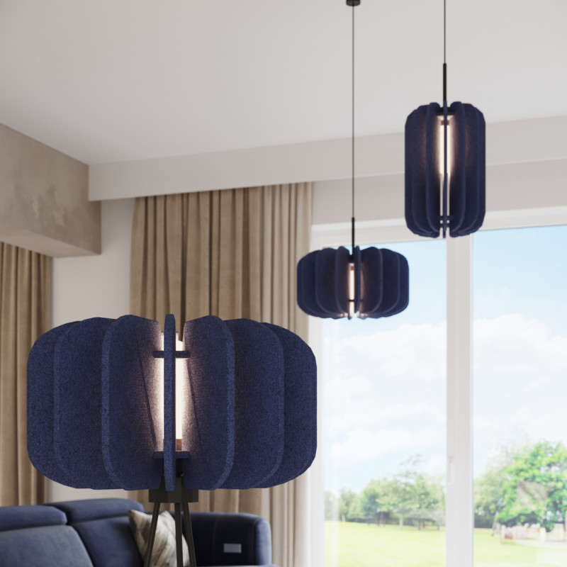 Sollux Stojacia lampa MULA 45 navy