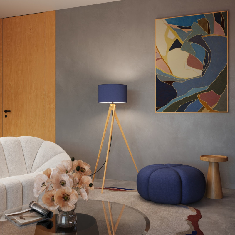 Sollux Stojacia lampa NATT navy