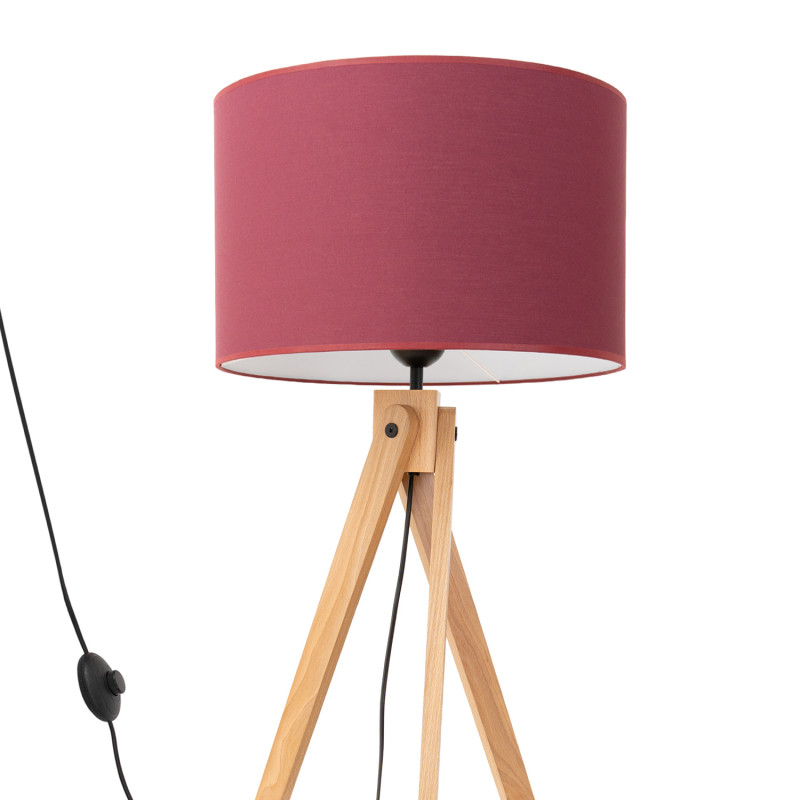 Sollux Stojacia lampa NATT bordová