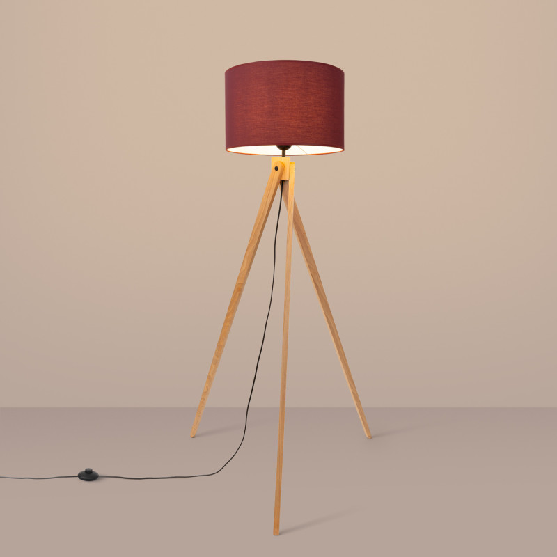 Sollux Stojacia lampa NATT bordová