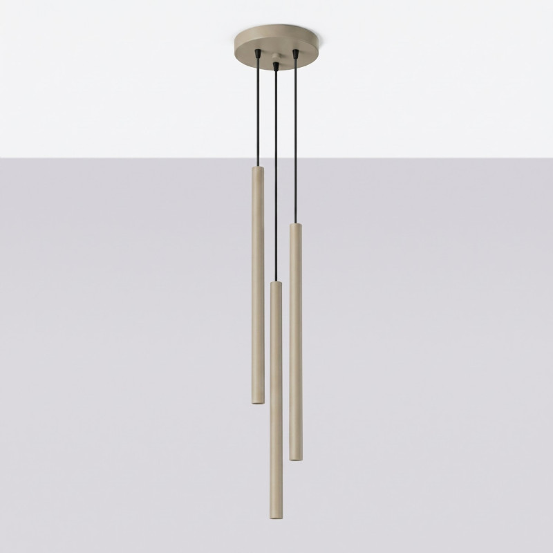 Sollux Závesné svietidlo PASTELO 3P sivohnedé