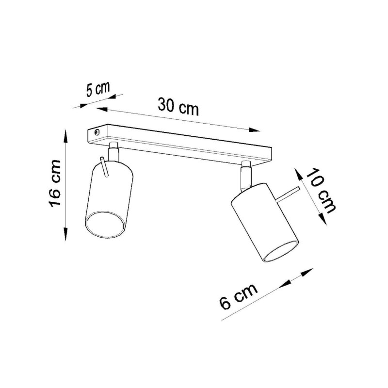 Sollux Stropné svietidlo RING 2 šalviové