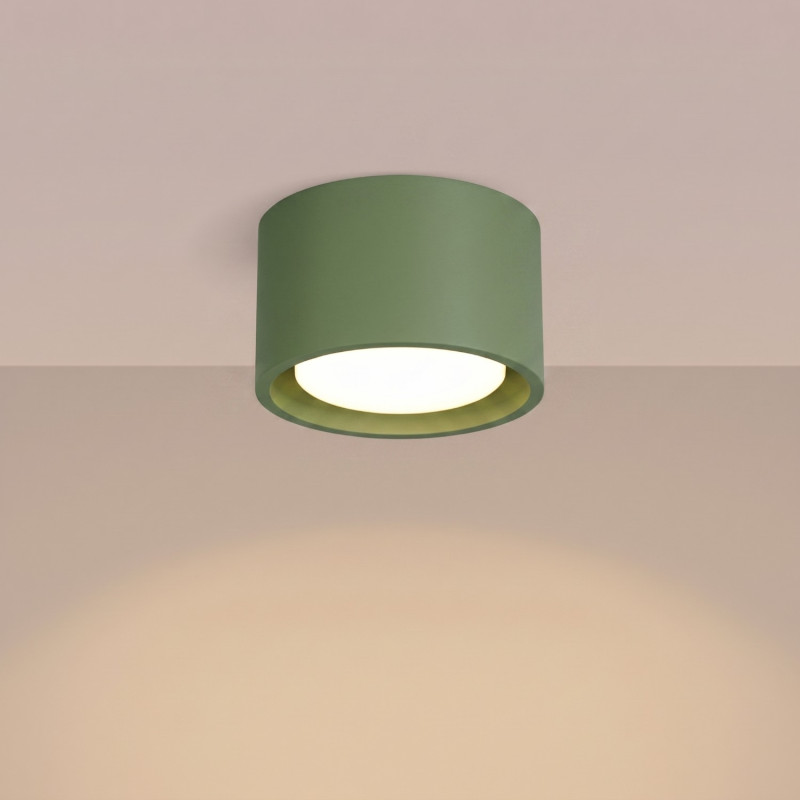 Sollux Stropné svietidlo MODO 1 olivovo zelené Gx53