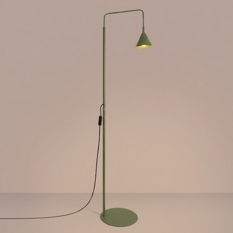 Sollux Stojacia lampa NOX olivovo zelené