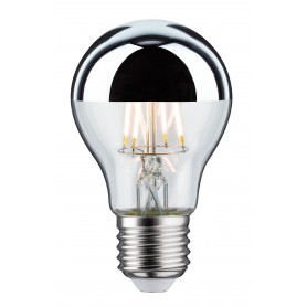 LED žárovka 6,5 W E27 zrcadlový svrchlík stříbrná teplá bílá - PAULMANN