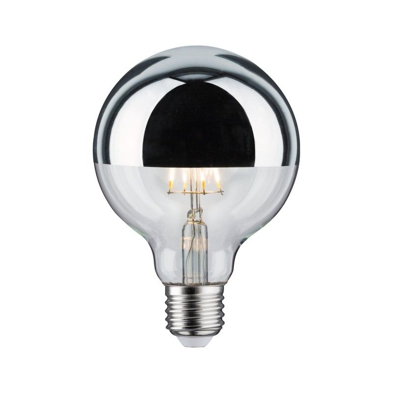 LED Globe 4,8 W E27 zrcadlový svrchlík stříbrná teplá bílá - PAULMANN