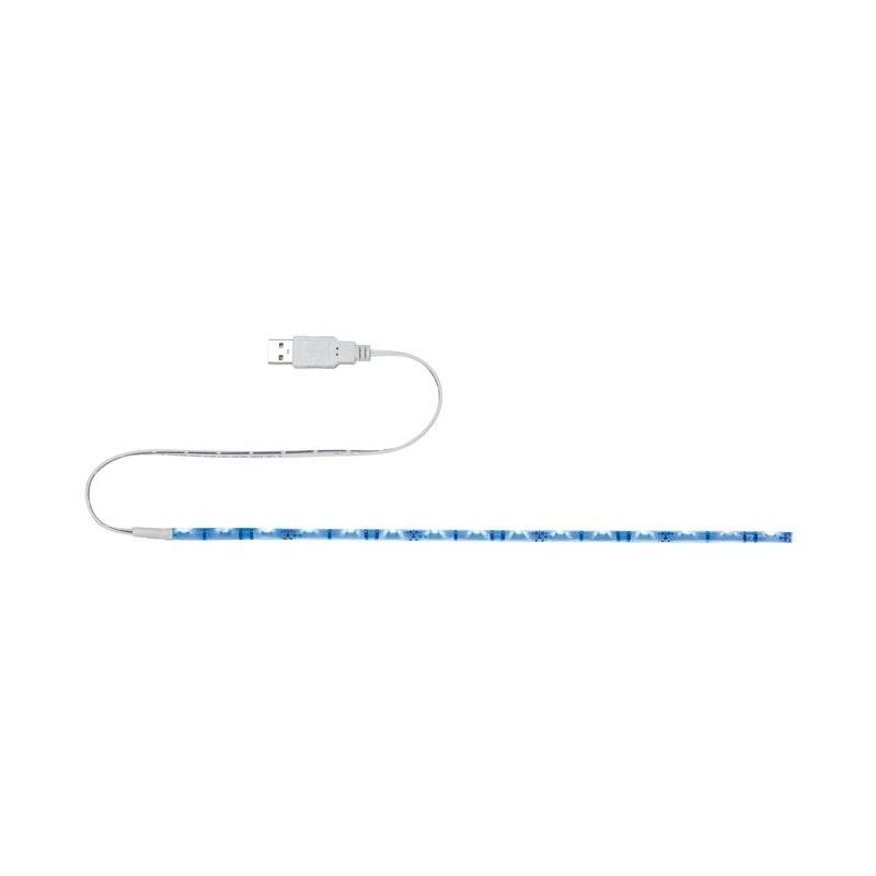 USB LED-pásek modrá 30cm bílá, kov, plast 704.56 - PAULMANN
