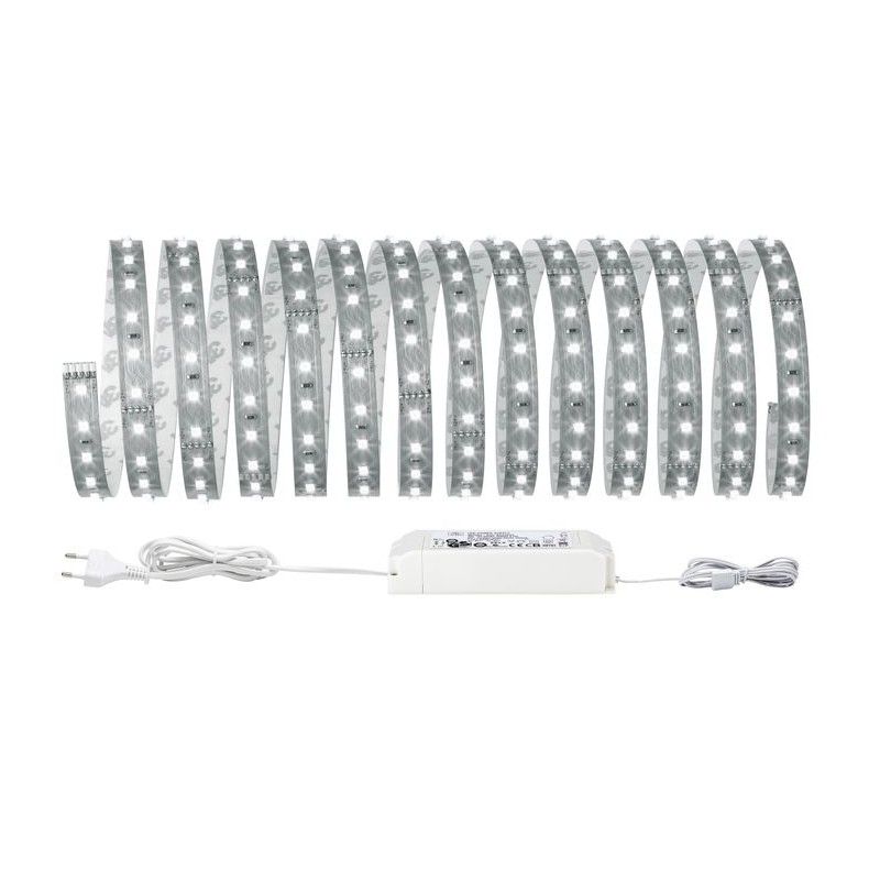 LED pásek MaxLED 500 - základní sada 5 m denní bílá, stříbrnošedá 706.05 - PAULMANN