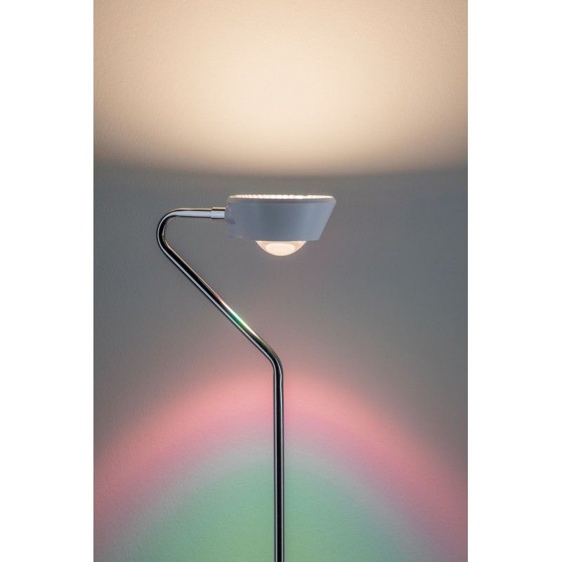 LED stojací svítidlo Ramos 11W bílá mat/chrom nožní stmívač - PAULMANN