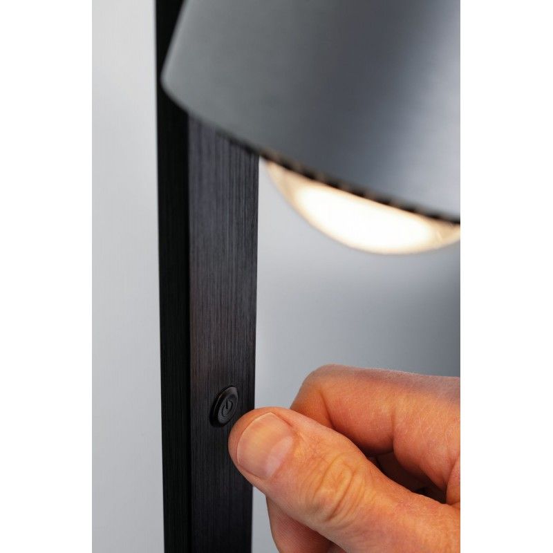 LED stojací svítidlo Aldan 15,5W černá/hliník kartáčovaný stmívatelné 797.17 - PAULMANN
