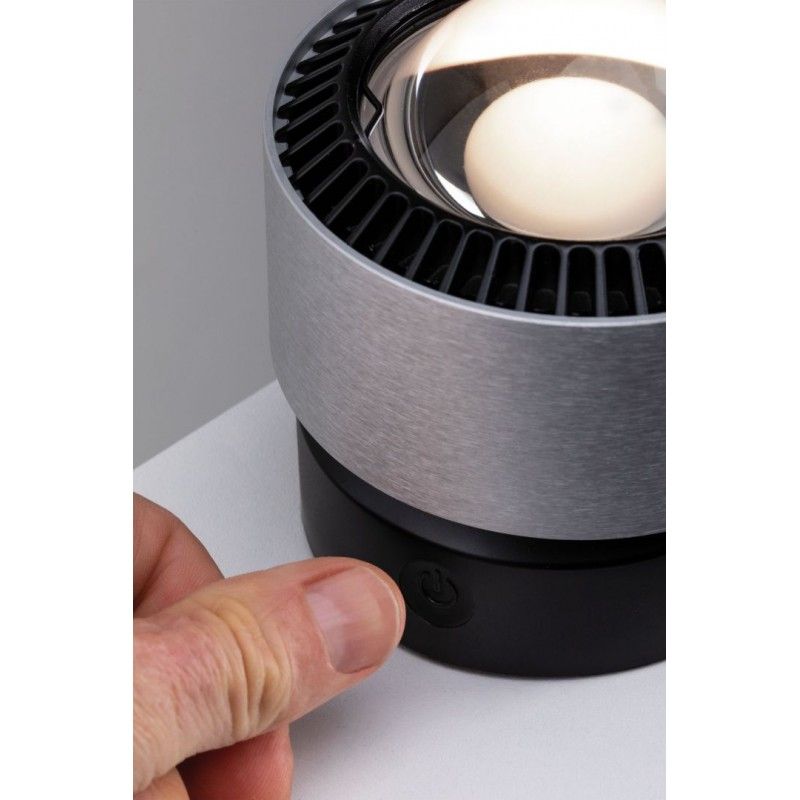 AKCE - LED stolní lampa Aldan 3,5W černá/hliník kartáčovaný stmívatelné 797.18 - PAULMANN