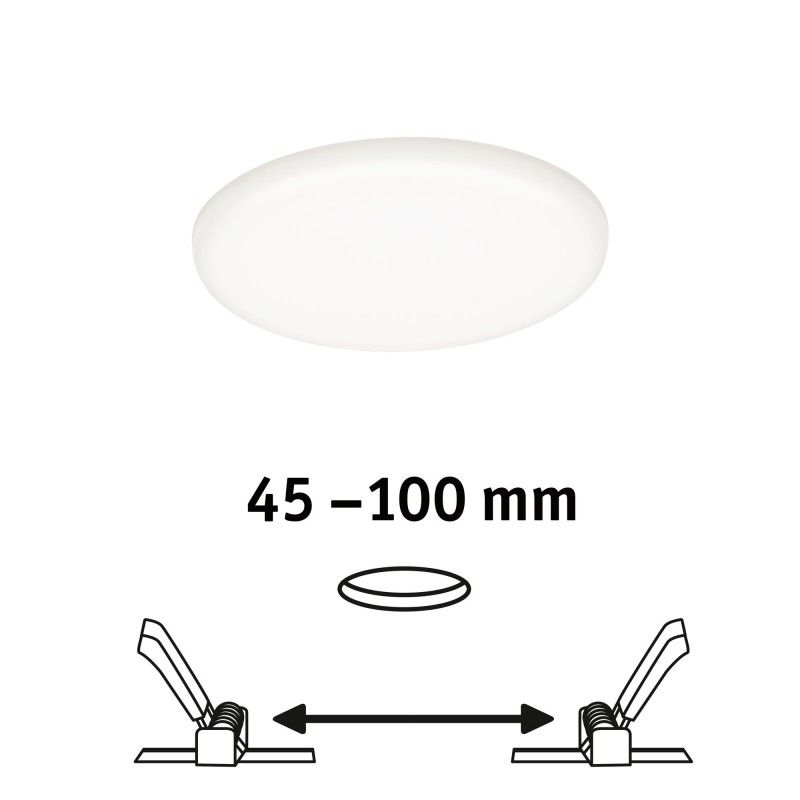 LED vestavné svítidlo Veluna VariFit IP44 kruhové 125 8,5W 4.000K satén - PAULMANN