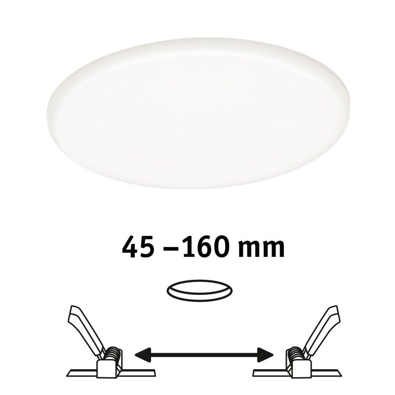 LED vestavné svítidlo Veluna VariFit IP44 kruhové 185 17,5W 4.000K satén - PAULMANN