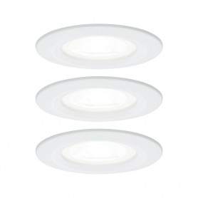 Vestavné svítidlo LED Nova kruhové 3x6,5W GU10 bílá mat 4000K nevýklopné 3-krokové-stmívatelné - PAULMANN