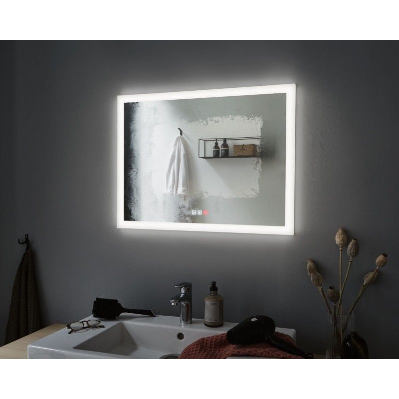 HomeSpa LED zrcadlo s osvětlením Mirra hranaté vyhřívané IP44 80x60 cm 22W WhiteSwitch - PAULMANN